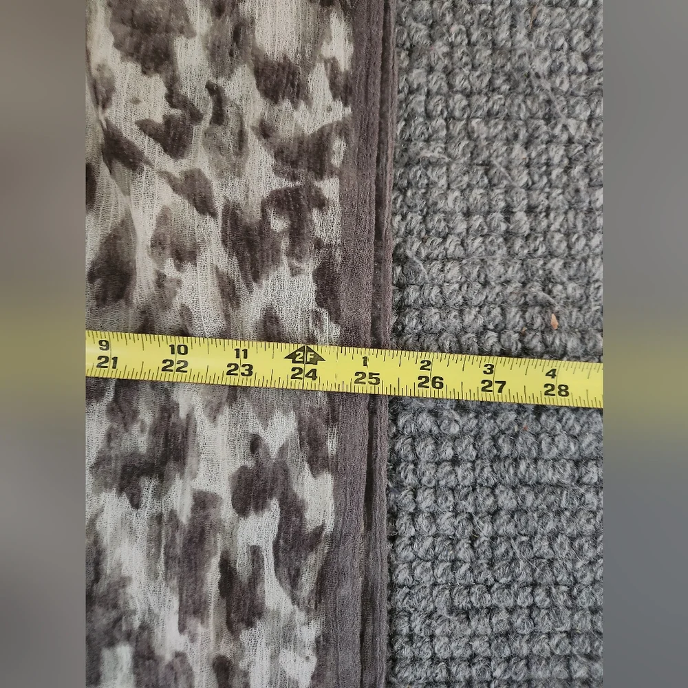 LOFT Gray Leopard Print Infinity Scarf